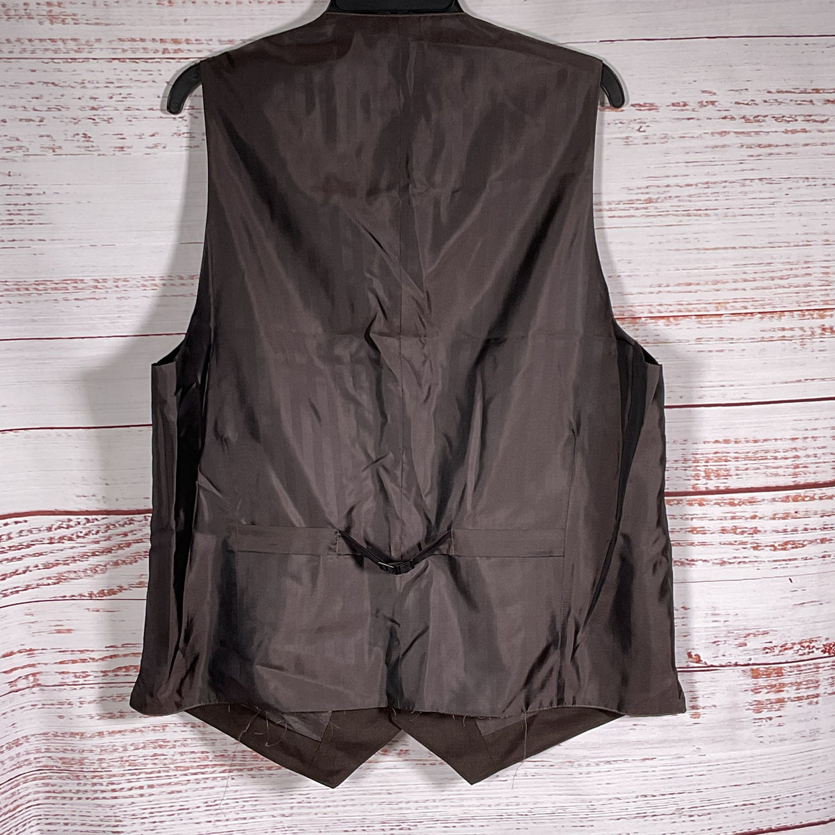 NWT CARRIERE Menswear Men's Brown Cotton Dress Vest- SZ L