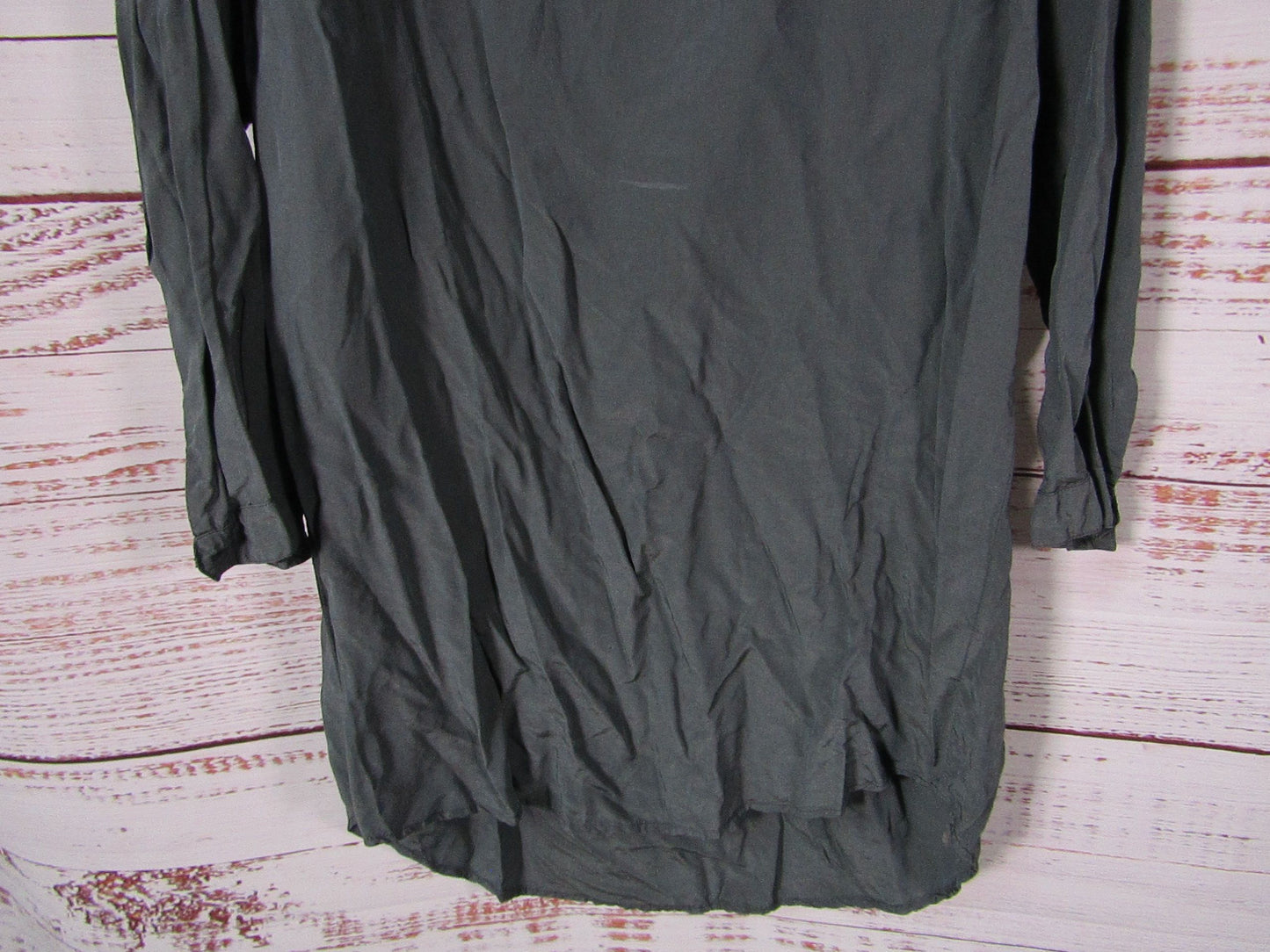 CP Shades Women's Gray V-Neck Tunic Blouse Size S