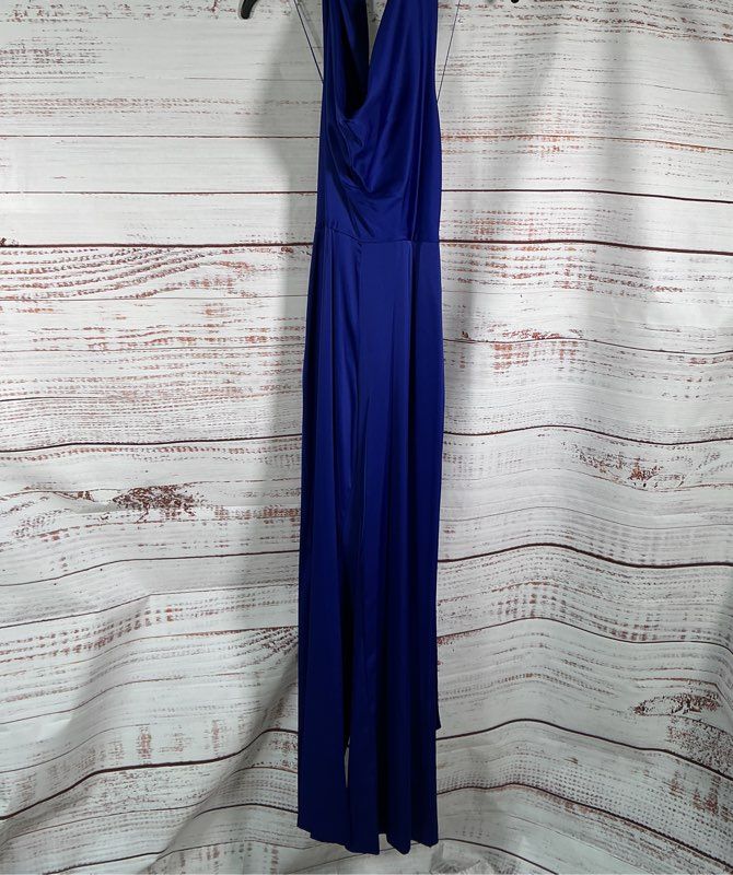 NWT Liv Foster Royal Blue Cowlneck Jumpsuit Size 2 Retail $285