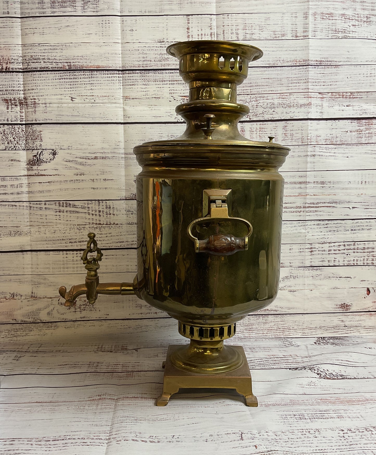 Antique Imperia Russian Brass Samovar