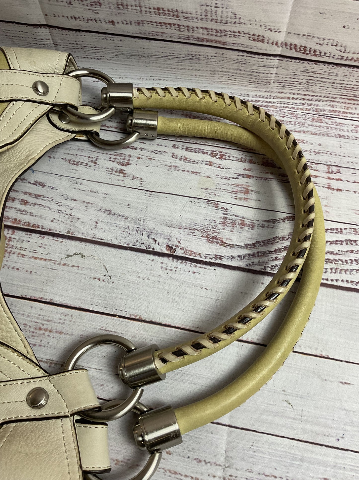 Makowsky Green Leather Tote Bag