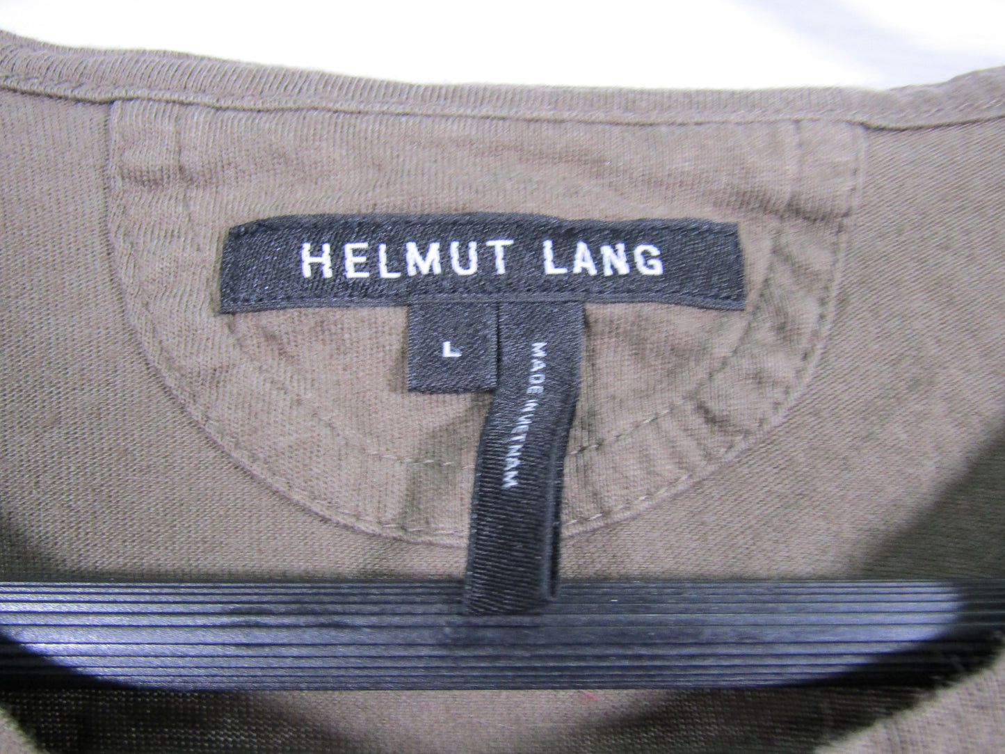 Helmut Lang Women's Olive Drab Short Sleeve Crew Neck T-Shirt Size S
