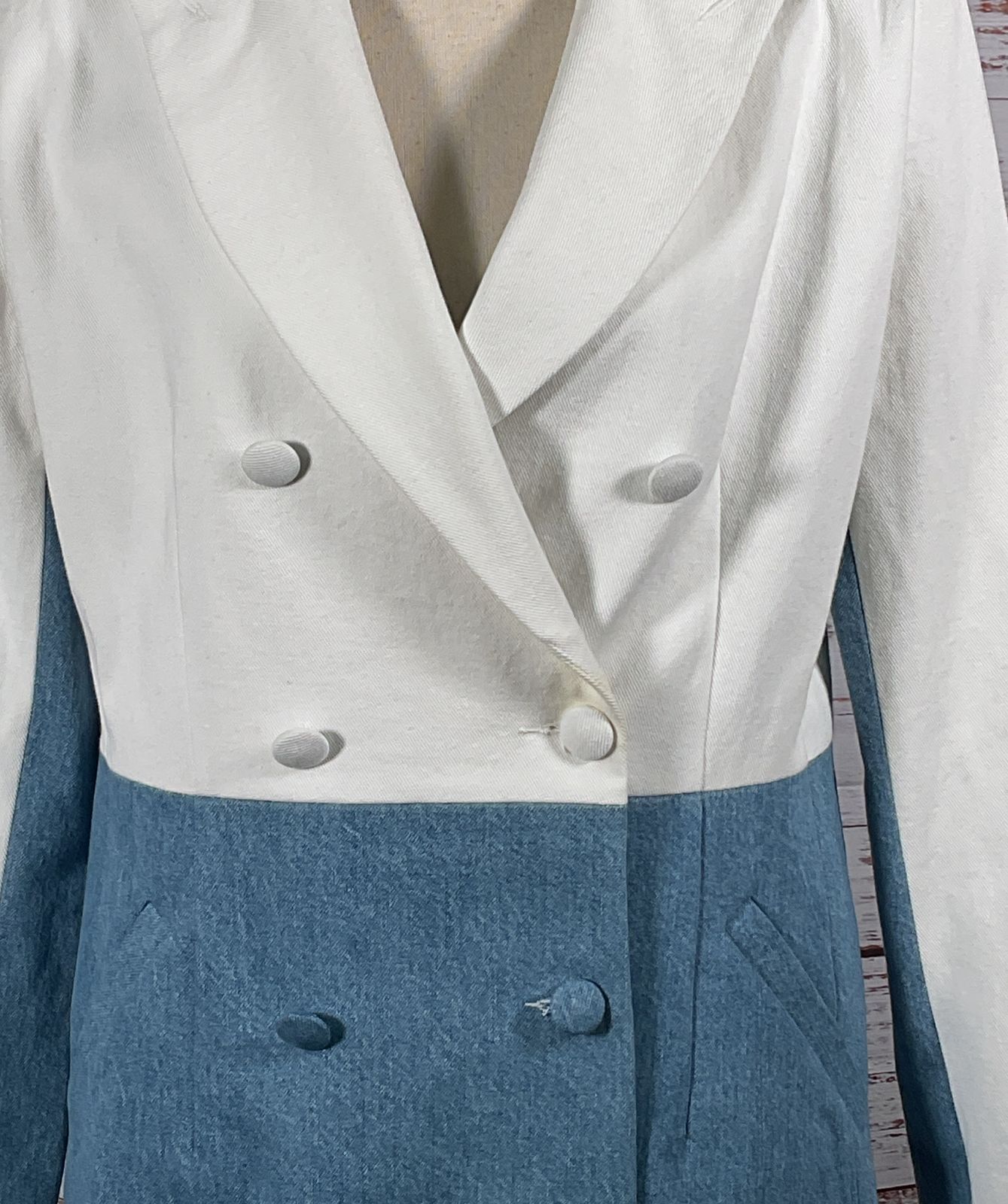 Ksenia Schnaider Rework Denim Blazer Multicolor L