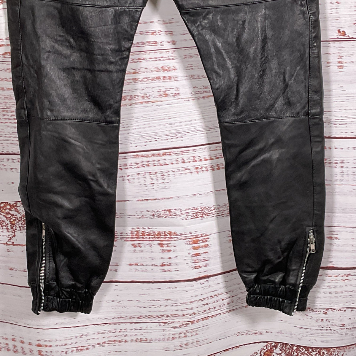 UPSCALE X STREETWEAR Women's Black Leather Pants- SZ S