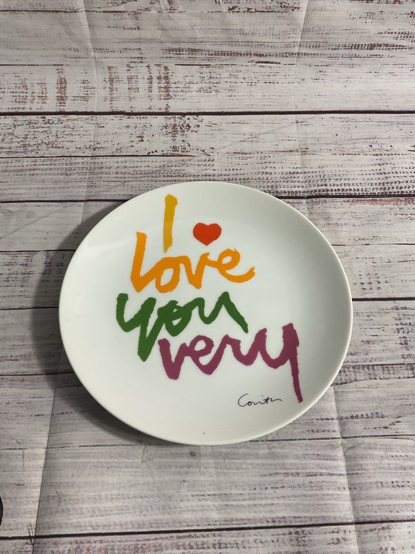 Sister Corita Kent "I Love You Very" Limited Edition Pop Art Plate #2497/30,000