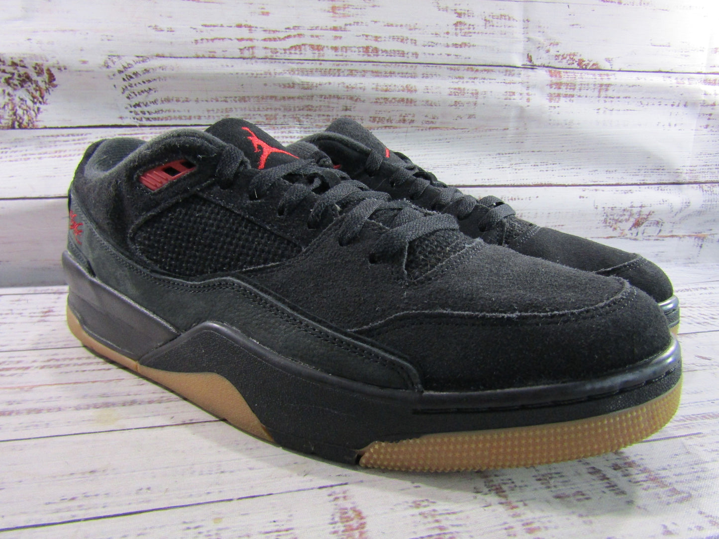 Nike Jordan Flight Court Men's Black Suede Low Top Sneaker Size 13 HF3255-001