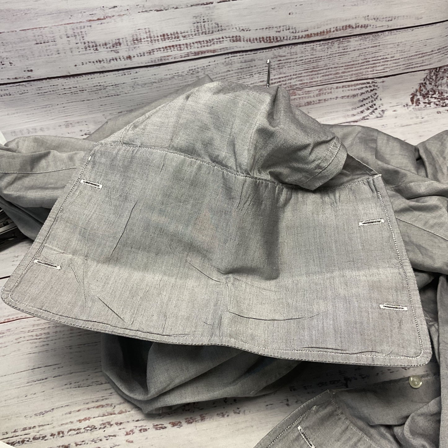 Cadini Grey French Cuff Long Sleeve Button Up Dress Shirt - Size 16 41
