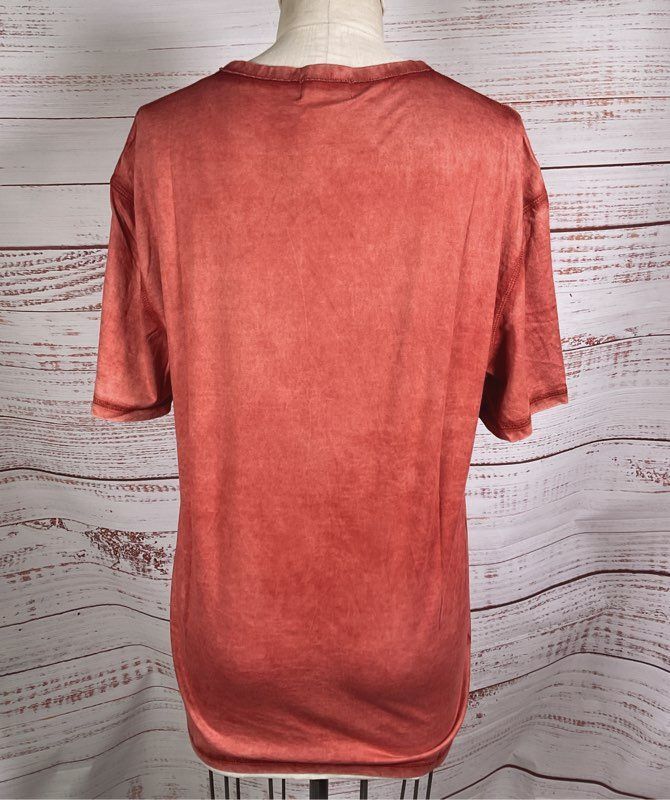 AG Adriano Goldschmied Anders Vintage Tee Sunbaked Red Reef T-shirt L