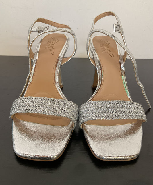 Women's Jewel Badgely Mischka Silver/Brown Heel Size 7 1/2