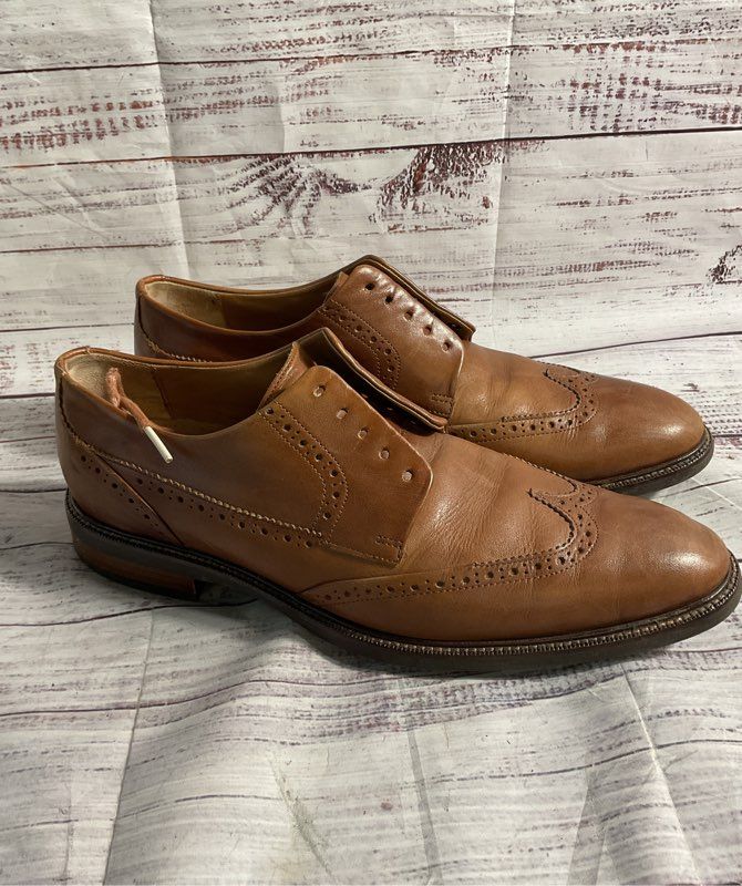 Cole Haan Dress Shoes Men's C20322 Size 9.5M Warren Wing Oxford Tan Leather