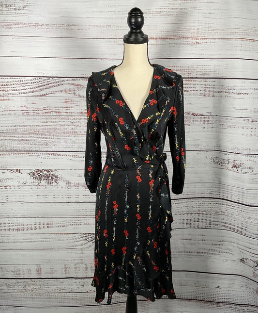 Gorgeous Milly Black 'Audrey' Long Sleeve Wrap Dress w/Tie- Size 6 RETAIL: $495
