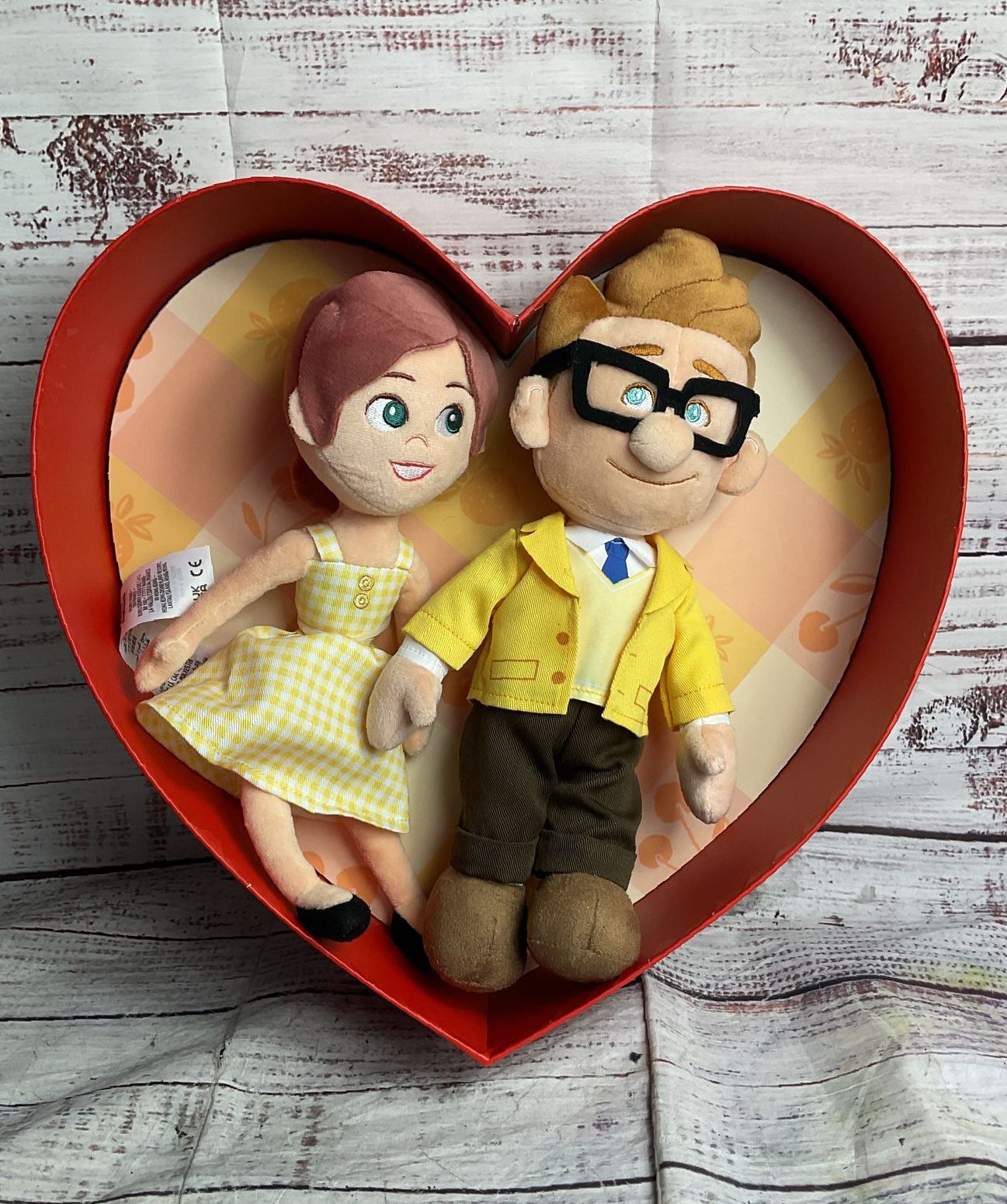 Disney Parks UP Carl & Ellie Valentine Plush Dolls Gift Set
