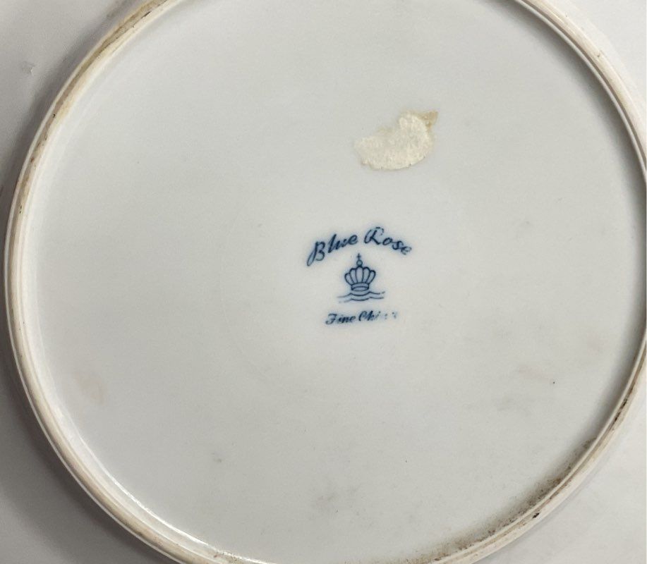 Lipper & Mann Blue Rose 8.5" Set of 2 Salad Plates Multicolor