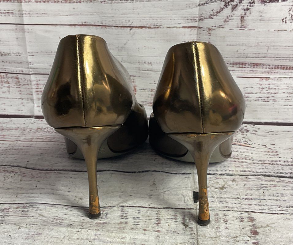 Dolce & Gabbana Patent Leather Pump Heels Bronze 36