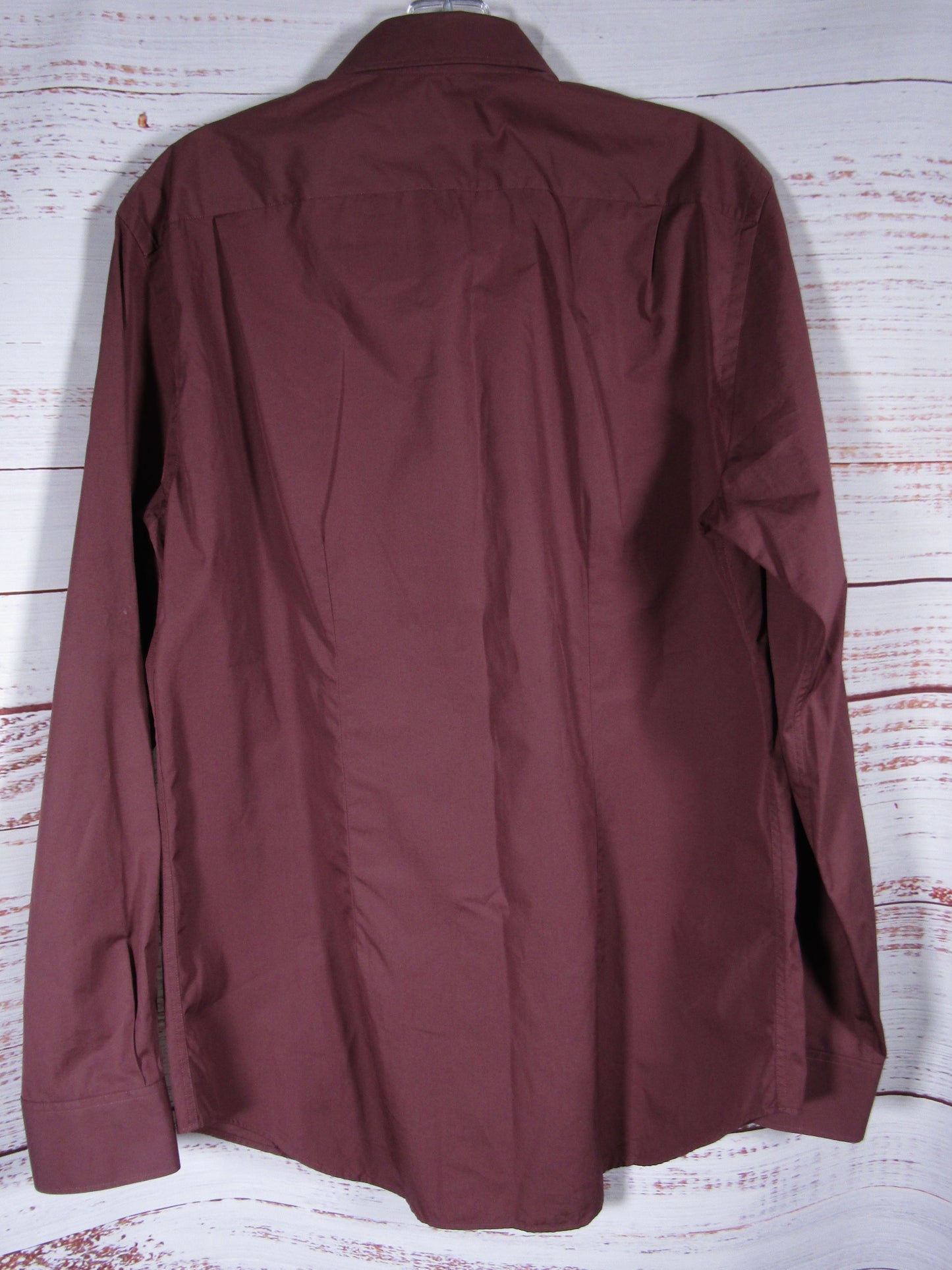 Paul Smith Men's Mauve Purple Long Sleeve Cotton Shirt Size 16 Made in Italy