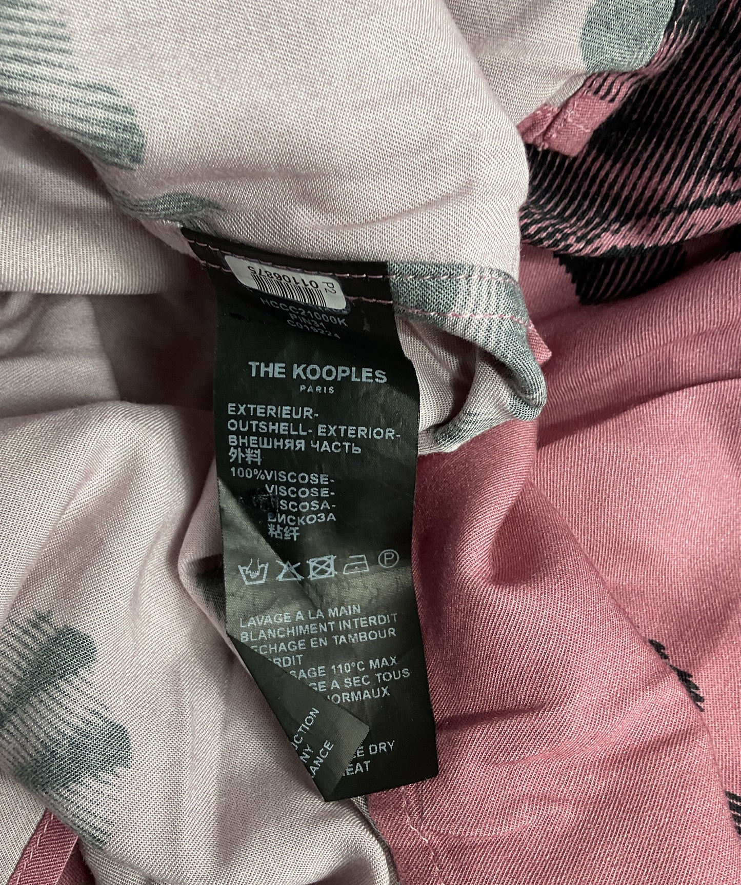 The Kooples Floral Print Shirt Pink L