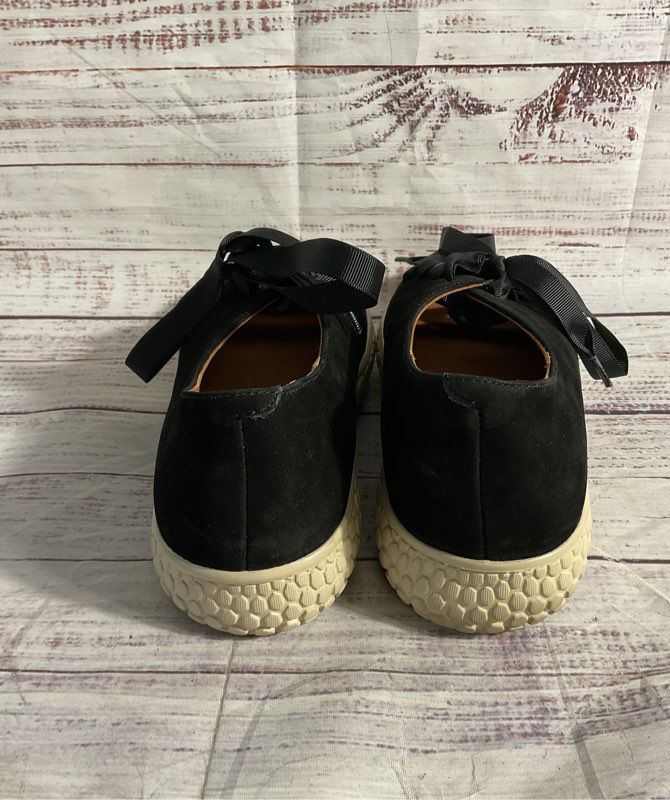 L' Amour Des Pieds Black Suede Zaheera Kace Sneakers Size 8.5 M Women's