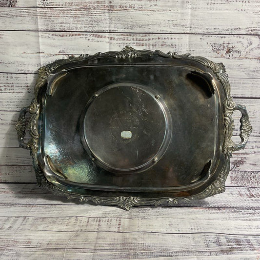 Vintage Eton Silver Inc. Plated Two Handle 20" Electric Warming Tray (No Chord)