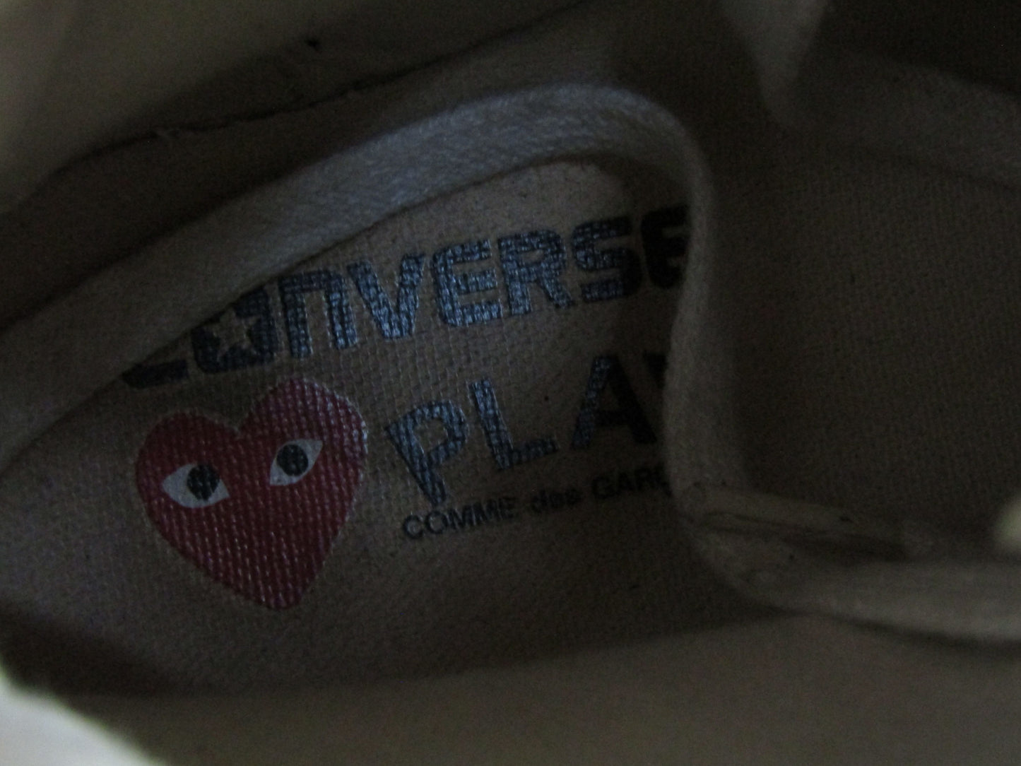 Converse x Comme des Garçons PLAY Women's Black Mid Top Sneakers Size 6.5