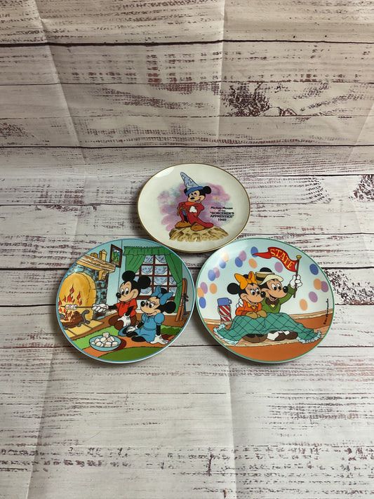 Schmid Disney Four Seasons Of Love And Sorcerers Apprentice 3 Collectible Plates