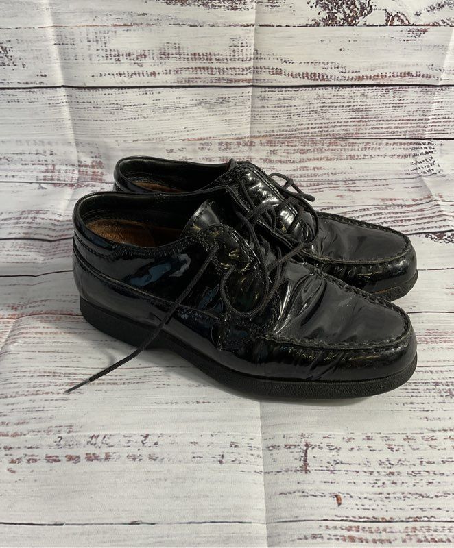 Women's TOD'S Patent Leather Oxford Lace Up Shoes Size 5 Made in Italy