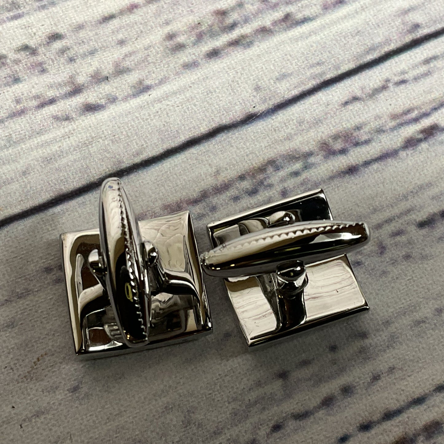 VTG. BEN SHERMAN JEWELLERY Silver Tone Square Cufflinks