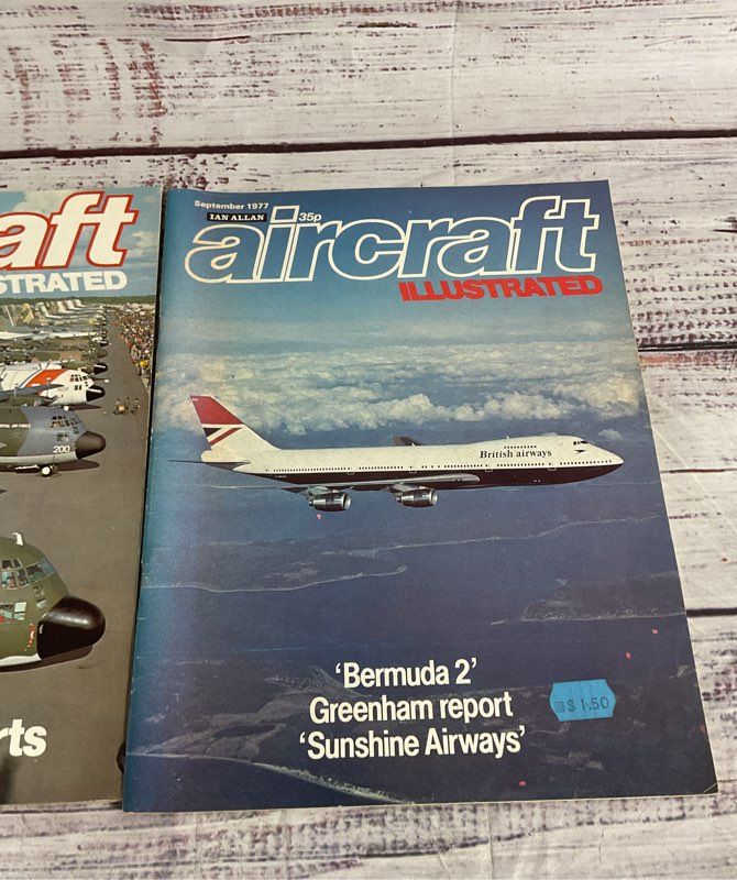 2 Vintage Aircraft Illustrated Ian Allan Airplane Books 1970's