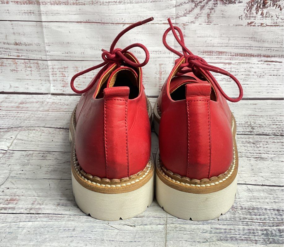 Miz Mooz Leather Wren Oxfords Red 6.5