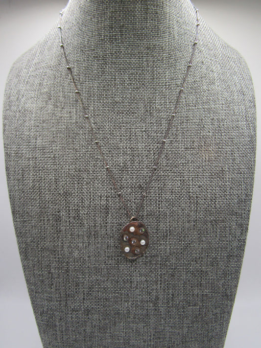 Chapin & Hollister Sterling Silver Freshwater Pearl Cubic Zirconia Necklace