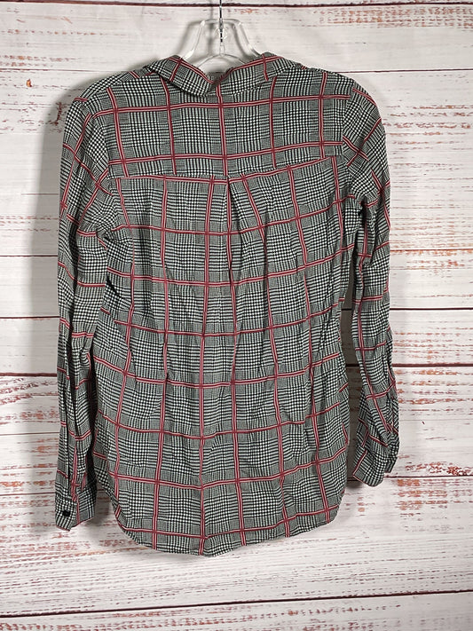 L'Agence Checkered Long Sleeve Blouse - Size XS