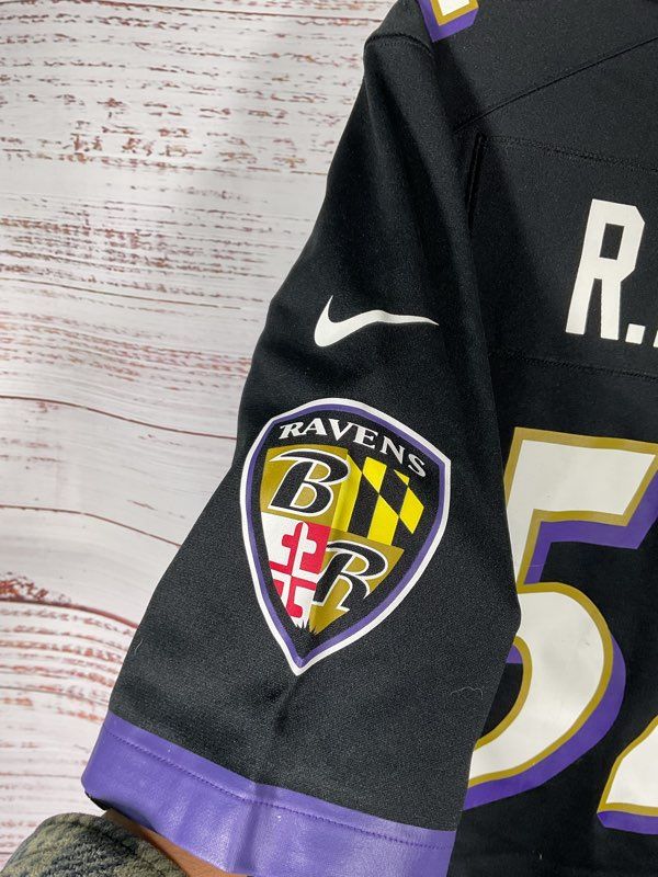 Baltimore Ravens Jersey Men's S Black NFL Football Nike On Field Ray Lewis 52