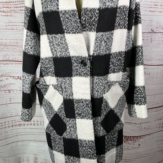 NWT SANCTUARY Women's Black/White Plaid One Button Jacket- SZ S