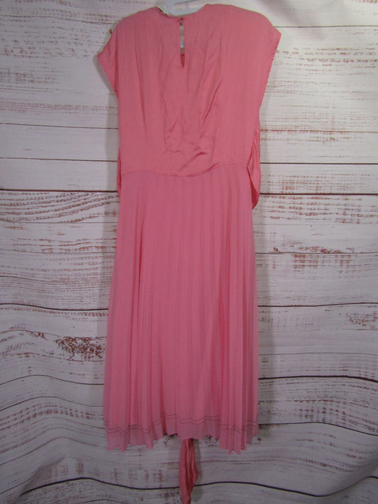 Sandro Janyce Women's Pink Sleeveless Pleated Dress Size 38