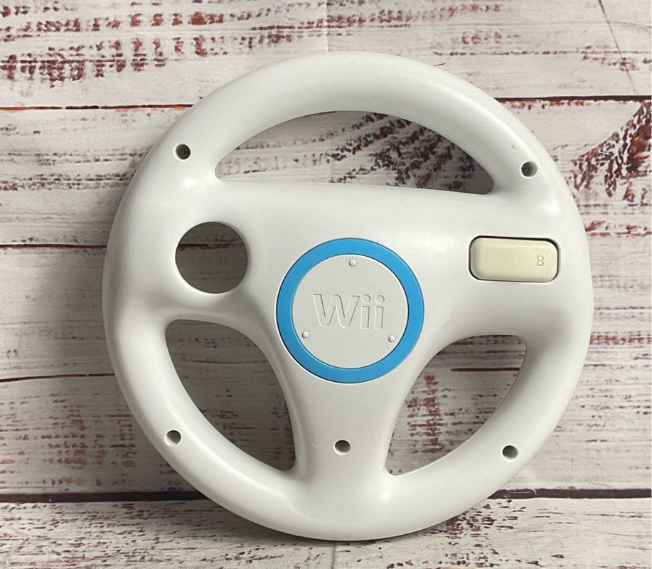 Nintendo Wii Steering Wheel Controller Set White