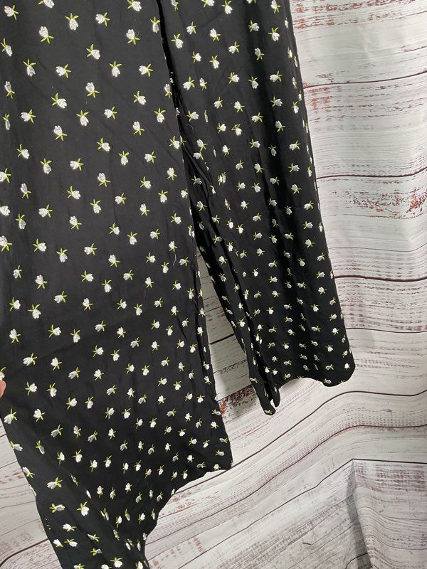 NEW Jill Jill Stuart Women's Mini Floral Dress 2 & Pants 4 Black Viscose Set