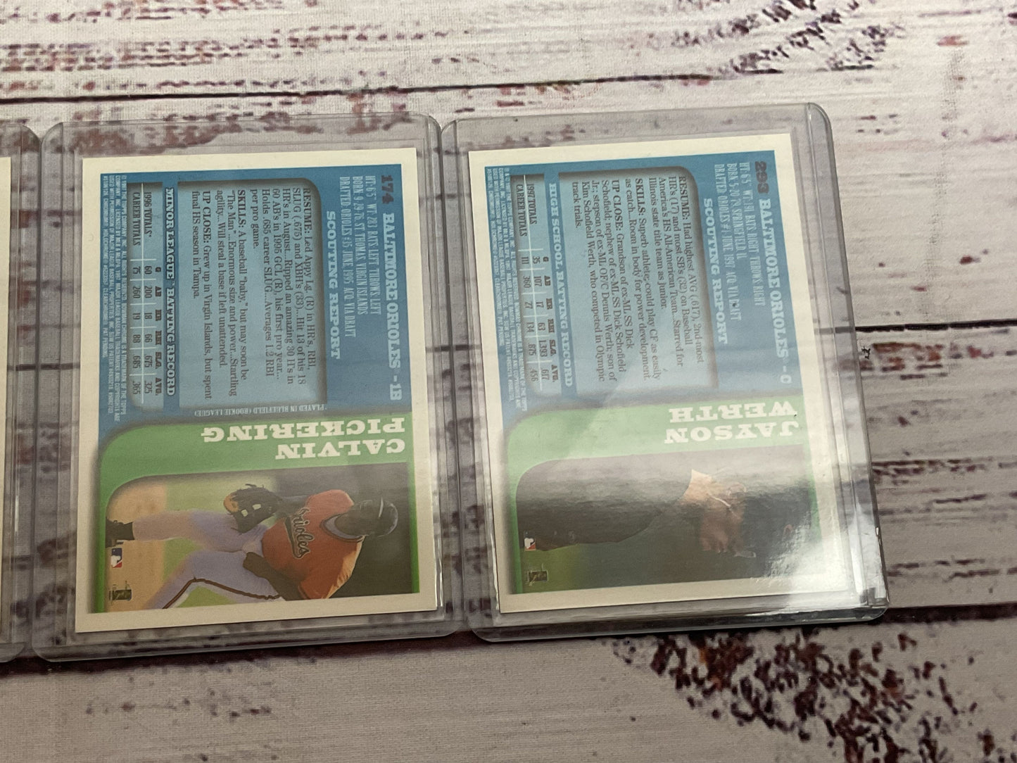 Set of 4 TOPPS 1997 Bowman Chrome Werth,Hotsay, Davis, Pickering Rookie Cards