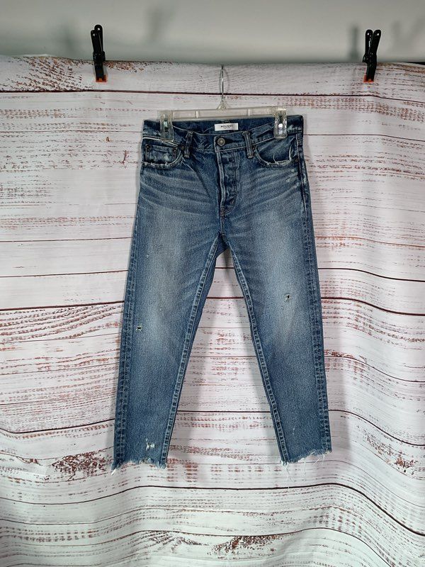 Moussy Vintage Howa Women's Denim Jeans Distress Size 27 Made in Japan