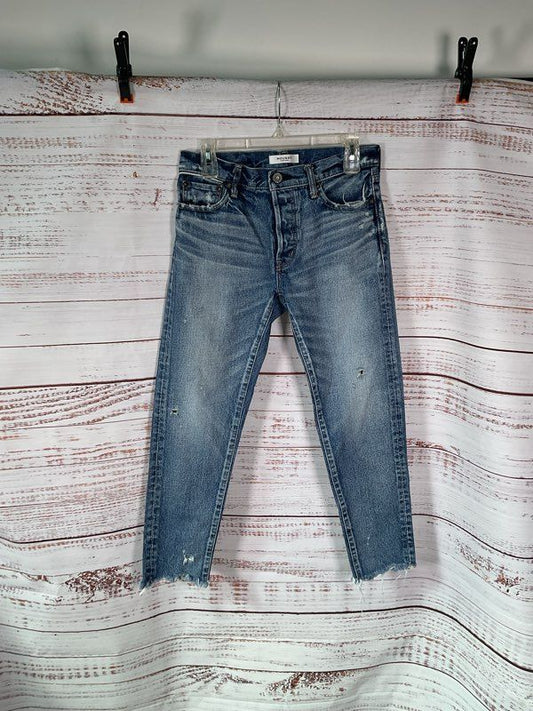 Moussy Vintage Howa Women's Denim Jeans Distress Size 27 Made in Japan