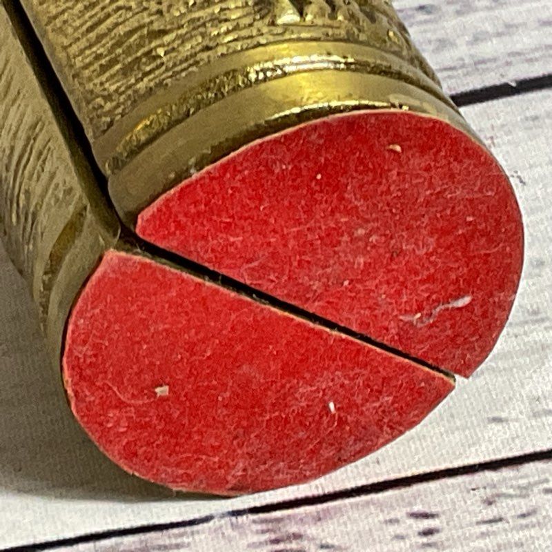 VTG. Jewish Hebrew Judaica Brass & Enamel Torah Scroll- 4.5"