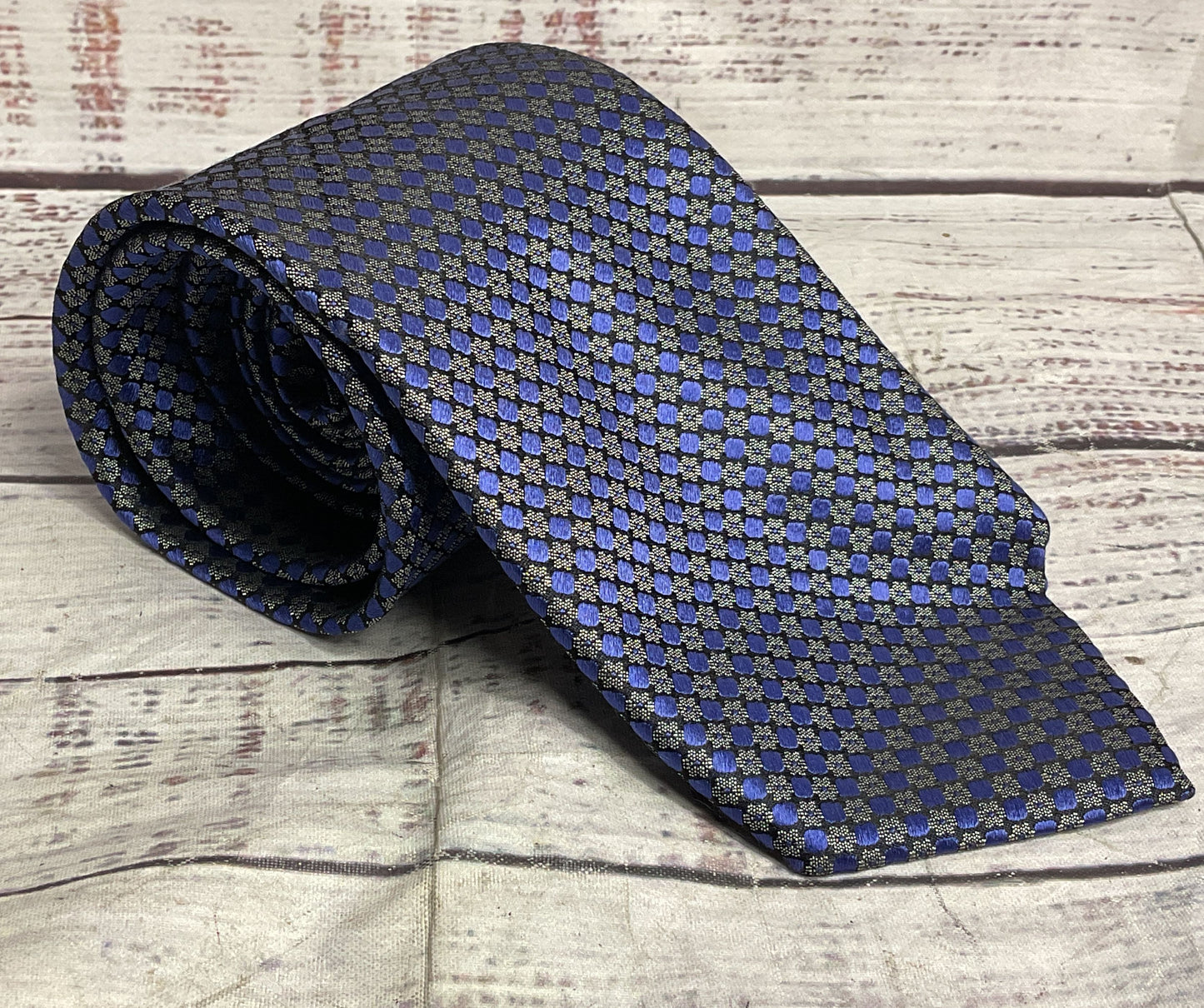 Ermenegildo Zenga Circle Patterned Navy Tie OS