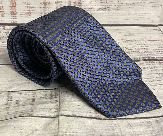 Ermenegildo Zenga Circle Patterned Navy Tie OS