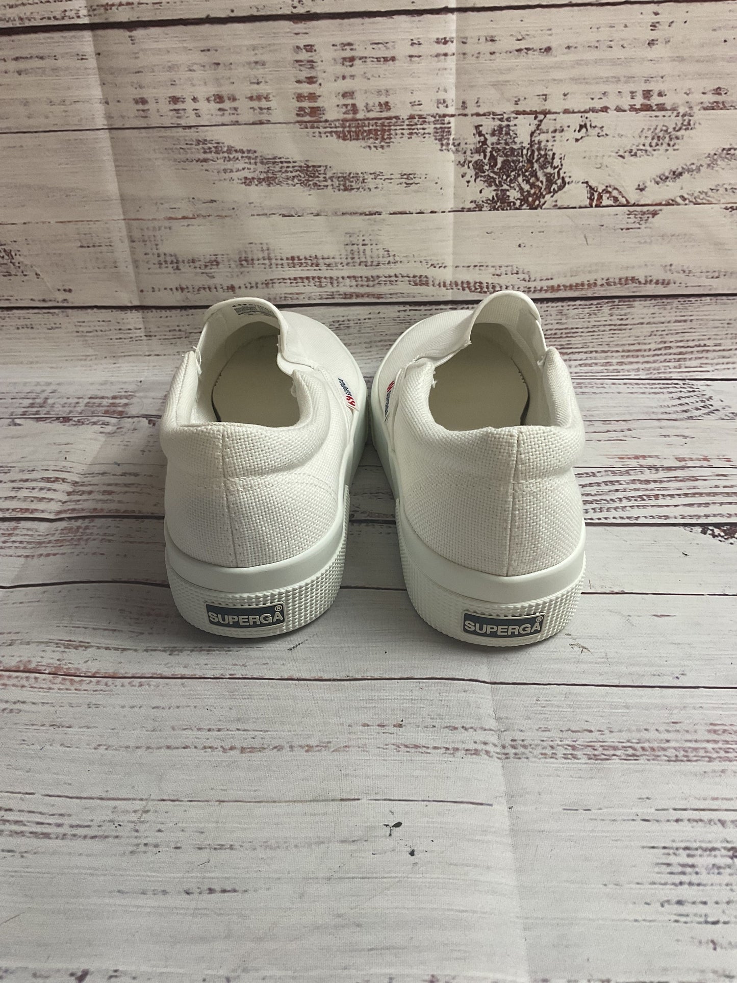 Superga 2740 Slipon White Platform Athletic Shoe Unisex Adults Size 39