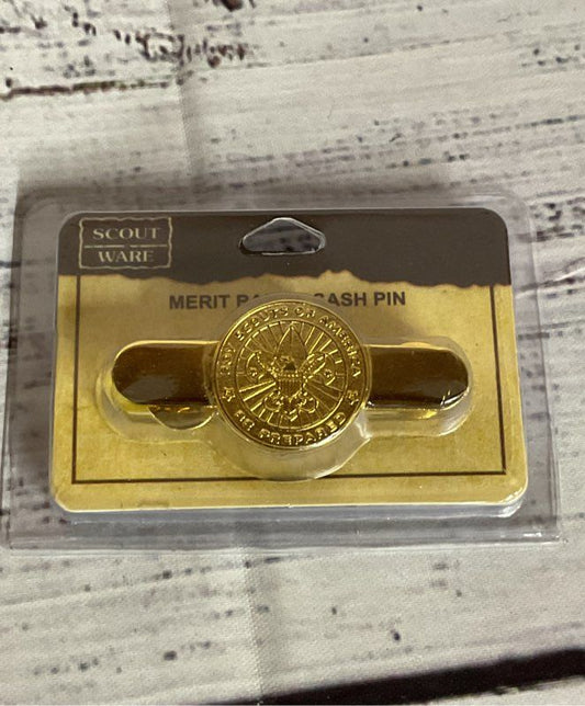 Merit Badge Sash Pin Gold Tone Vintage