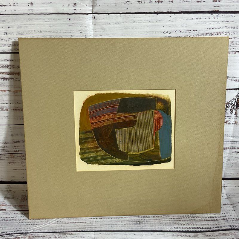 VTG. RON PUSICH Mixed Media Abstract Painting