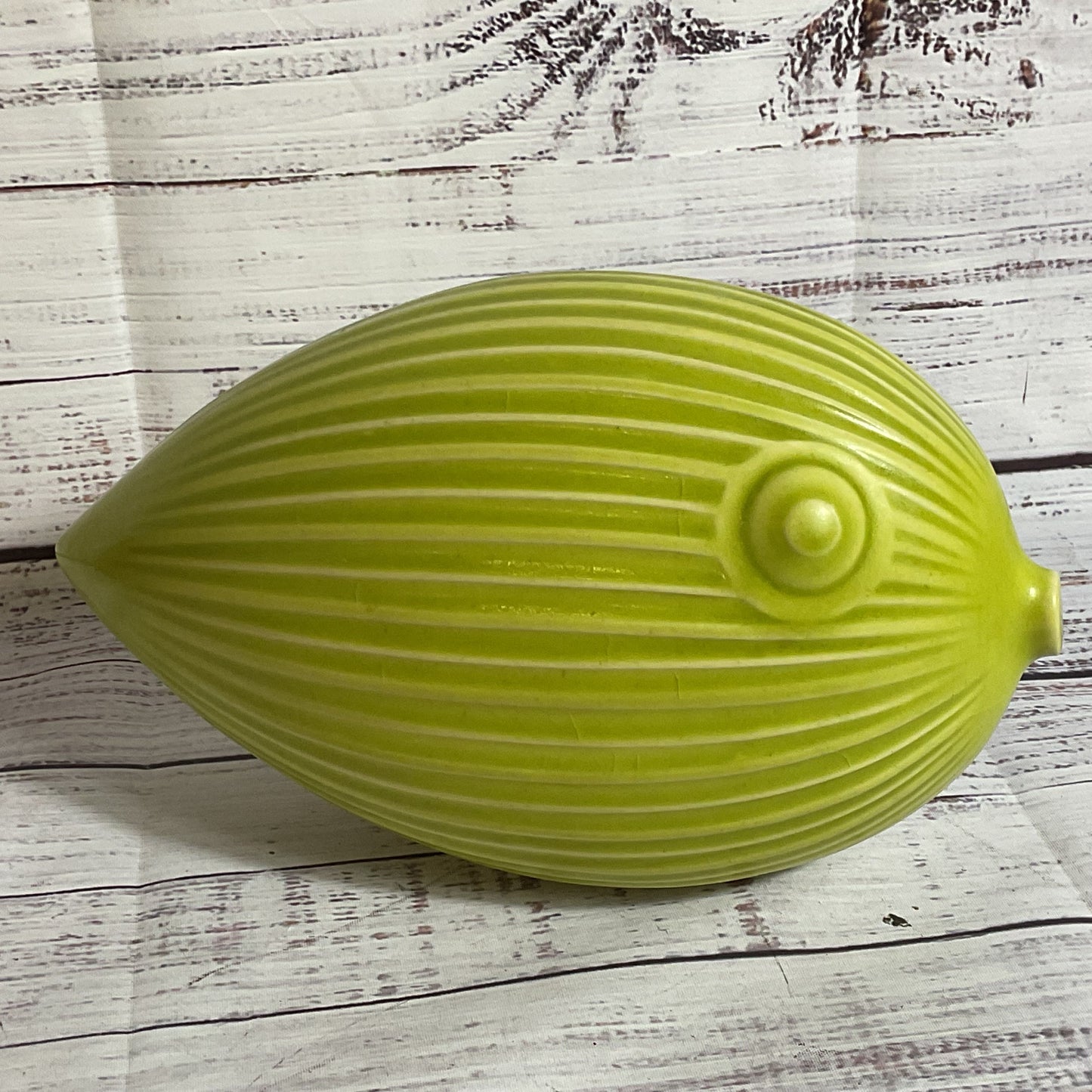 JONATHAN ADLER Puffer Blow Fish Green Menagerie Series Sculpture 9.25" (DAMAGED)
