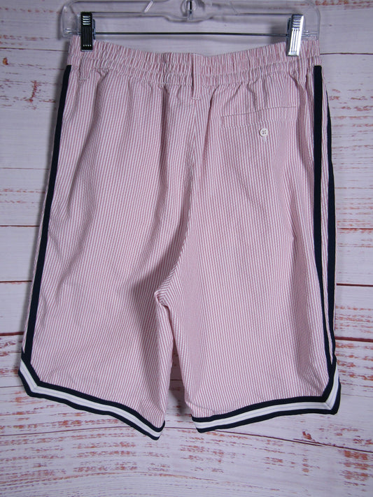 Adidas Seersucker Men's White & Pink Stripe Shorts Size S