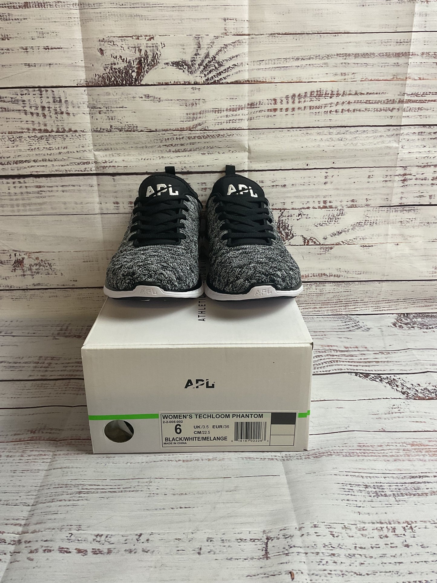 APL Techloom Phantom Black/White Sneaker Women's 6
