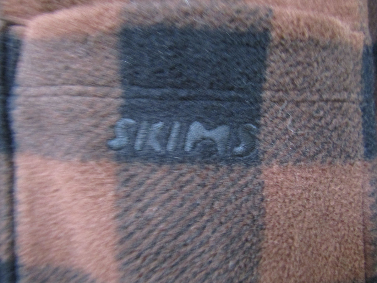 Skims Women's Brown Jasper Buffalo Plaid Sleep Shirt Size S