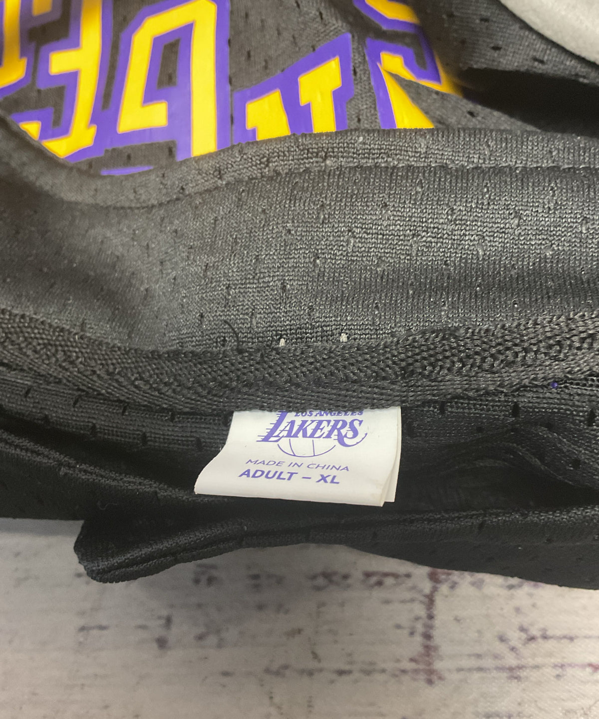 Los Angeles Lakers City Edition Baseball Button Up Jersey - Size XL