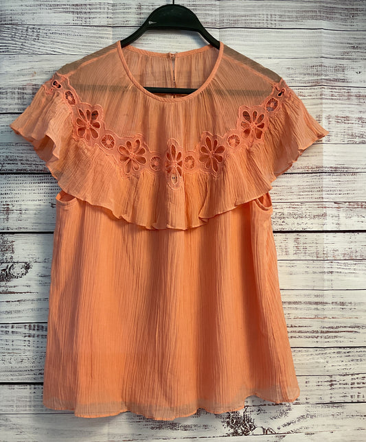 NWT Women's Rebecca Taylor Peach Top Size 8 Retail $118